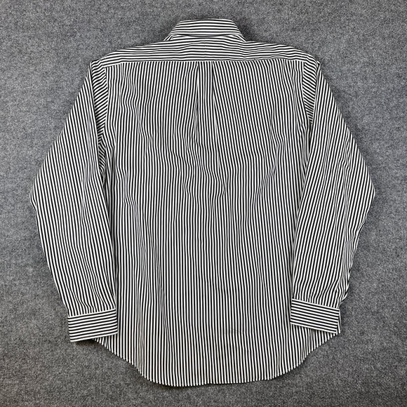 Polo Ralph Lauren Shirt Mens XL Black White Pinstripe Long Sleeve Button Pony - Picture 3 of 12